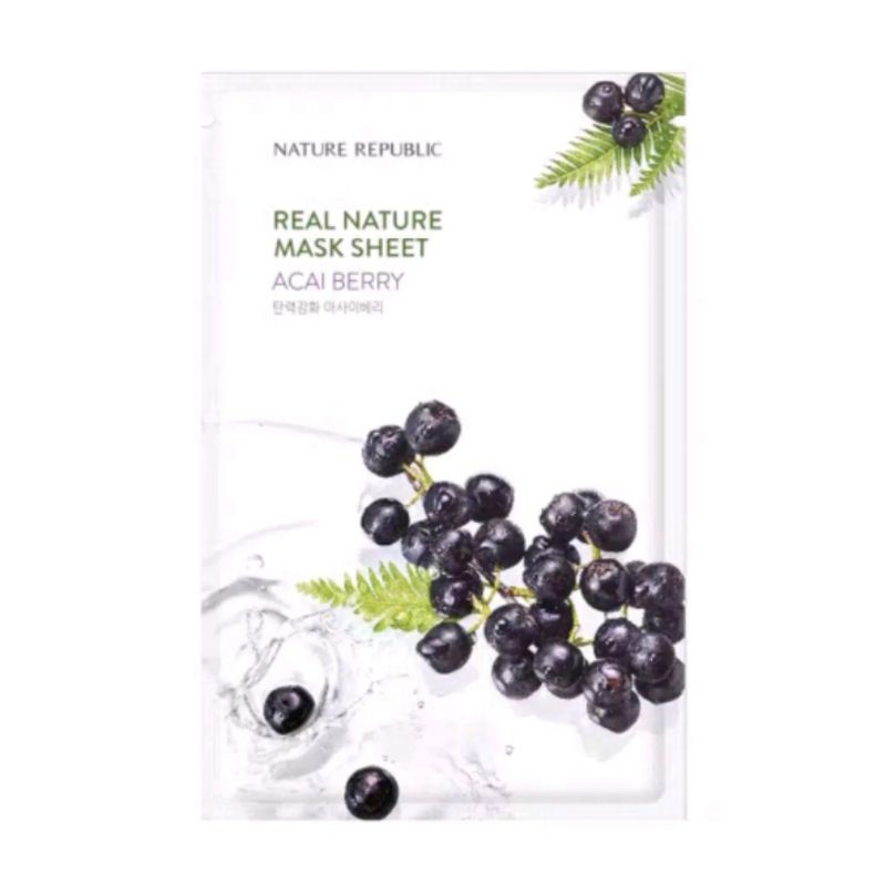 masker wajah Nature Republlic Real Nature Mask Sheet /Masker wajah -Muka Lembaran