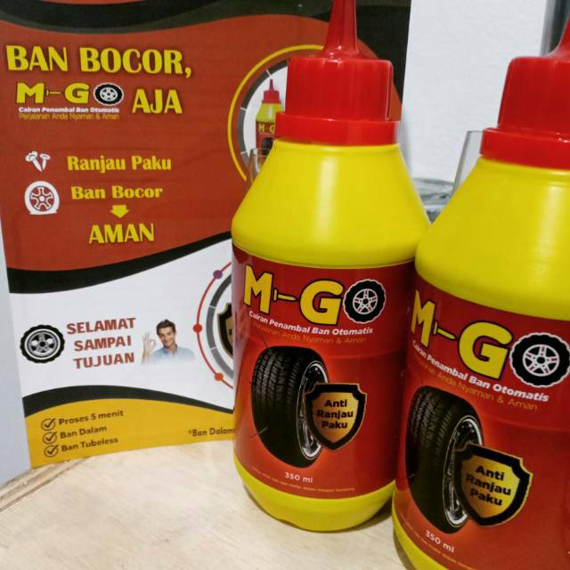 Cairan Penambal Ban DALAM &amp; TUBELESS merek M-GO