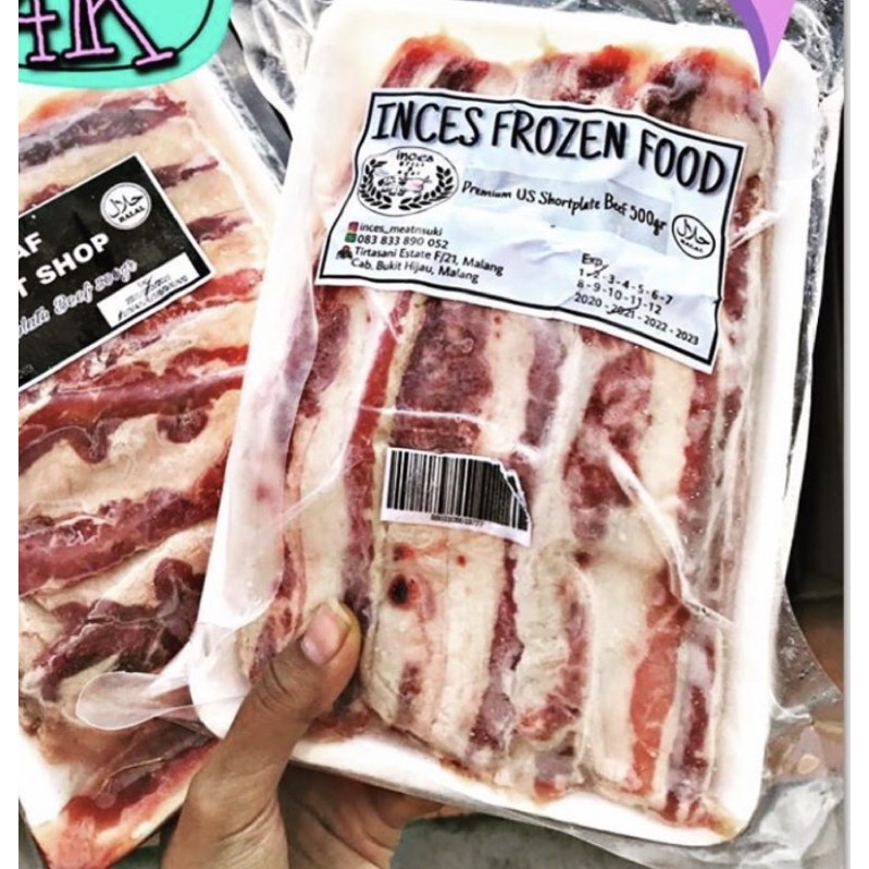 

US Shortplate Beef Slice 500gr