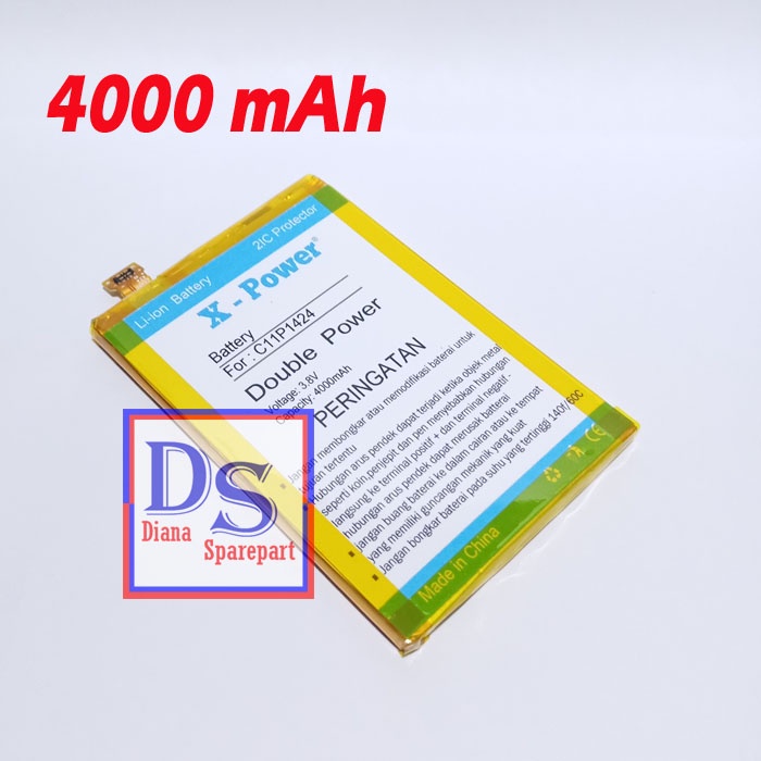 Baterai Asus Zenfone 2 Z00AD ZE551ML C11P1424 Batu Batre Battery Tanam Double Power