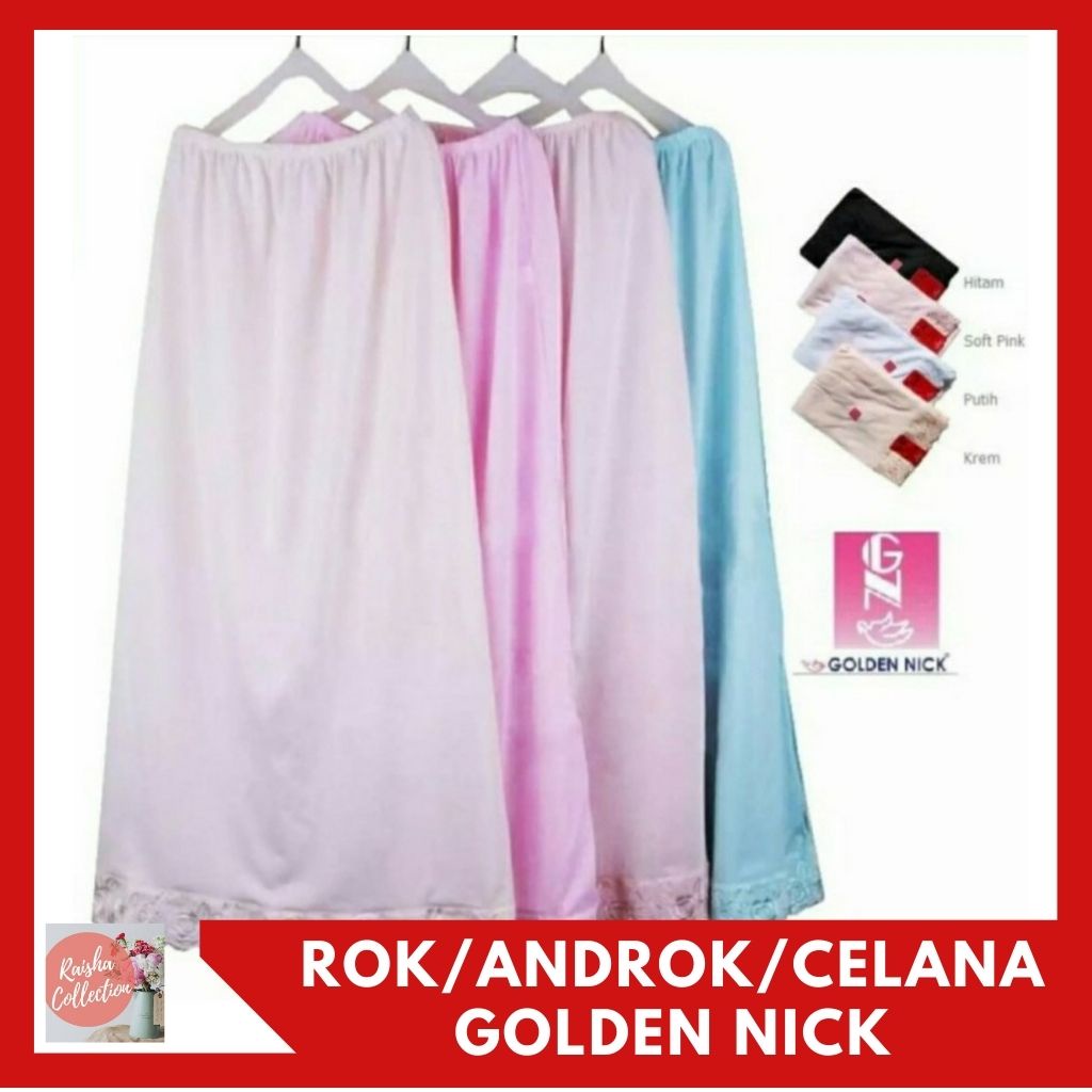 RC DALAMAN ROK/ANDROK/CELANA WANITA GOLDEN NICK BERENDA MURAH MERIAAHHH