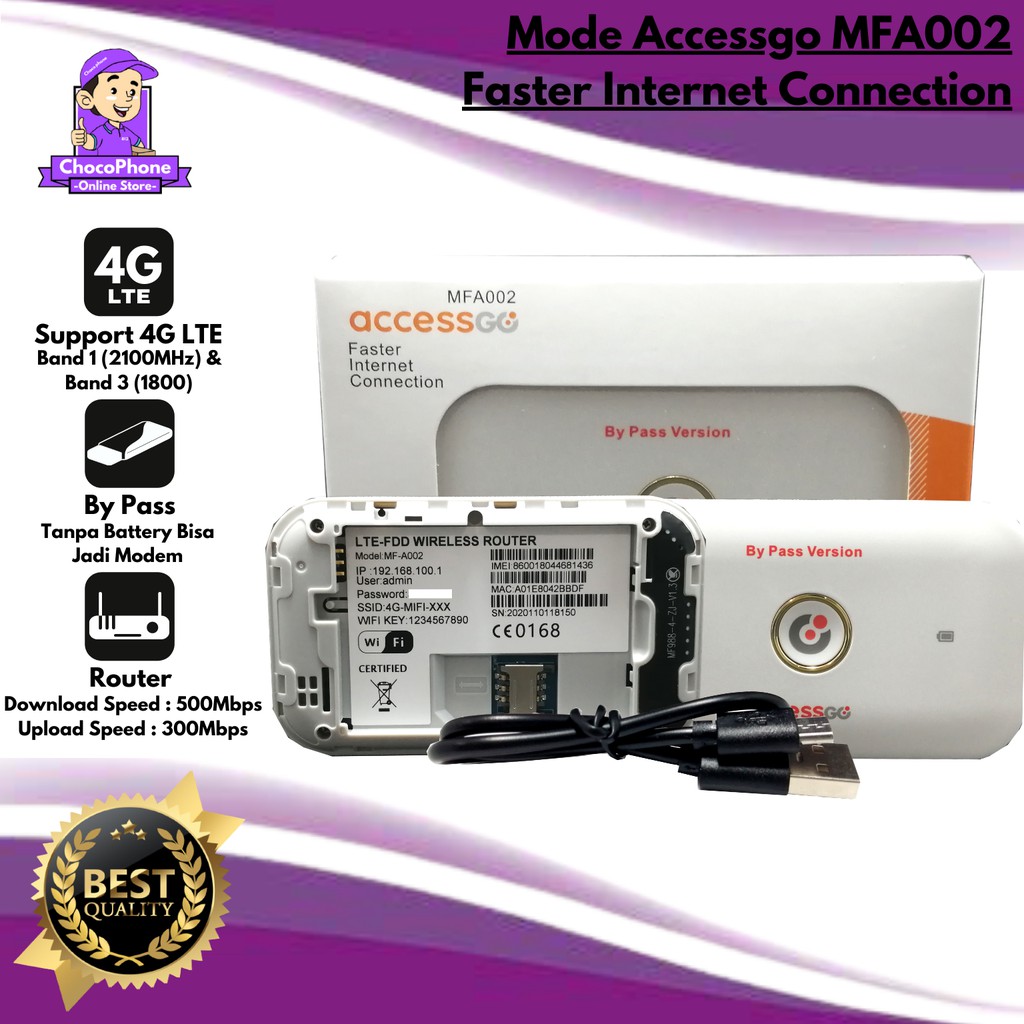 MODEM MIFI 4G ACCESSGO MFA002 BY PASS VERSION
