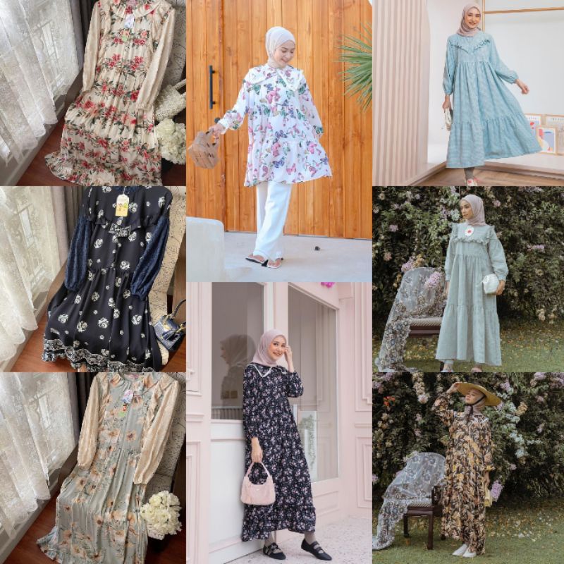 NEW NEW NEW READY SIAP KIRIM SABINE ROSE DRESS HAYYA MIDI RAYA ORLIN DRESS BY HAIDEE ORLIN