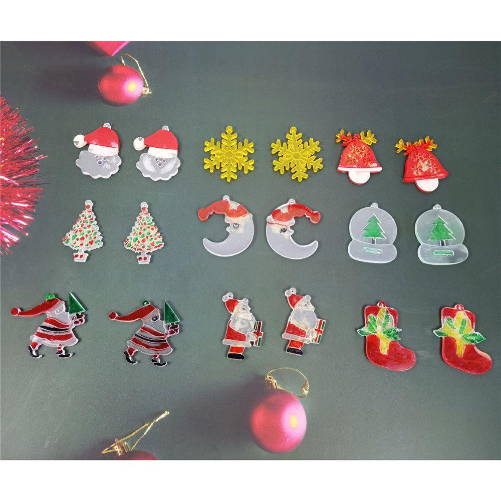 Preva Anting Cetakan Resin DIY Menjuntai UV Epoxy Elk Santa Claus Snowflake Resin Silicone Mold