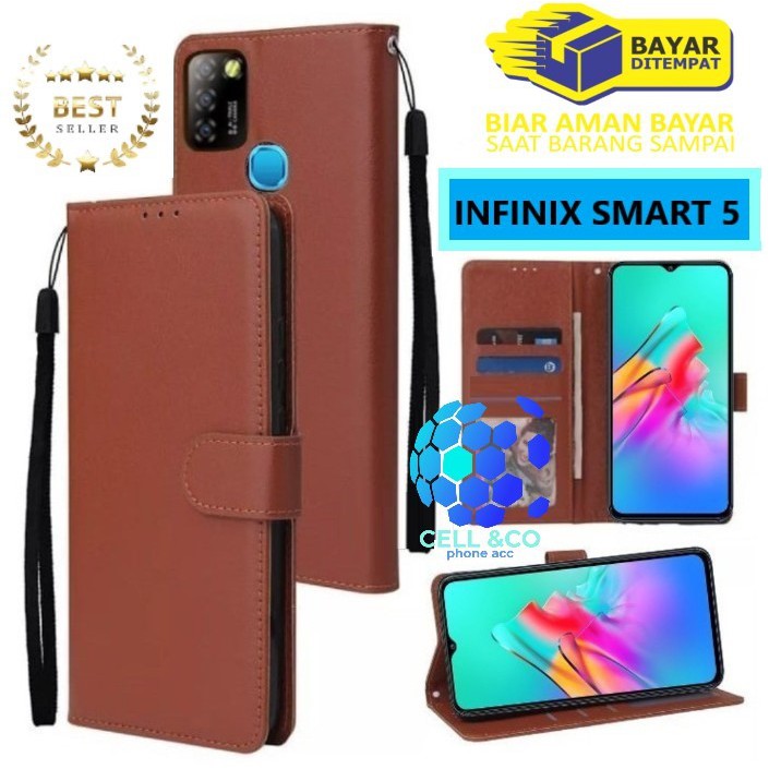 Flip cover INFINIX SMART 5 Flip case buka tutup kesing hp casing hp flip case leather wallet