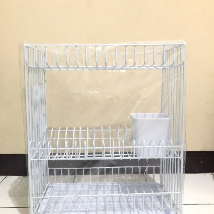 Rak Piring 3 susun Besi Modelline+Tatakan/Rak Piring Gantung 3susun