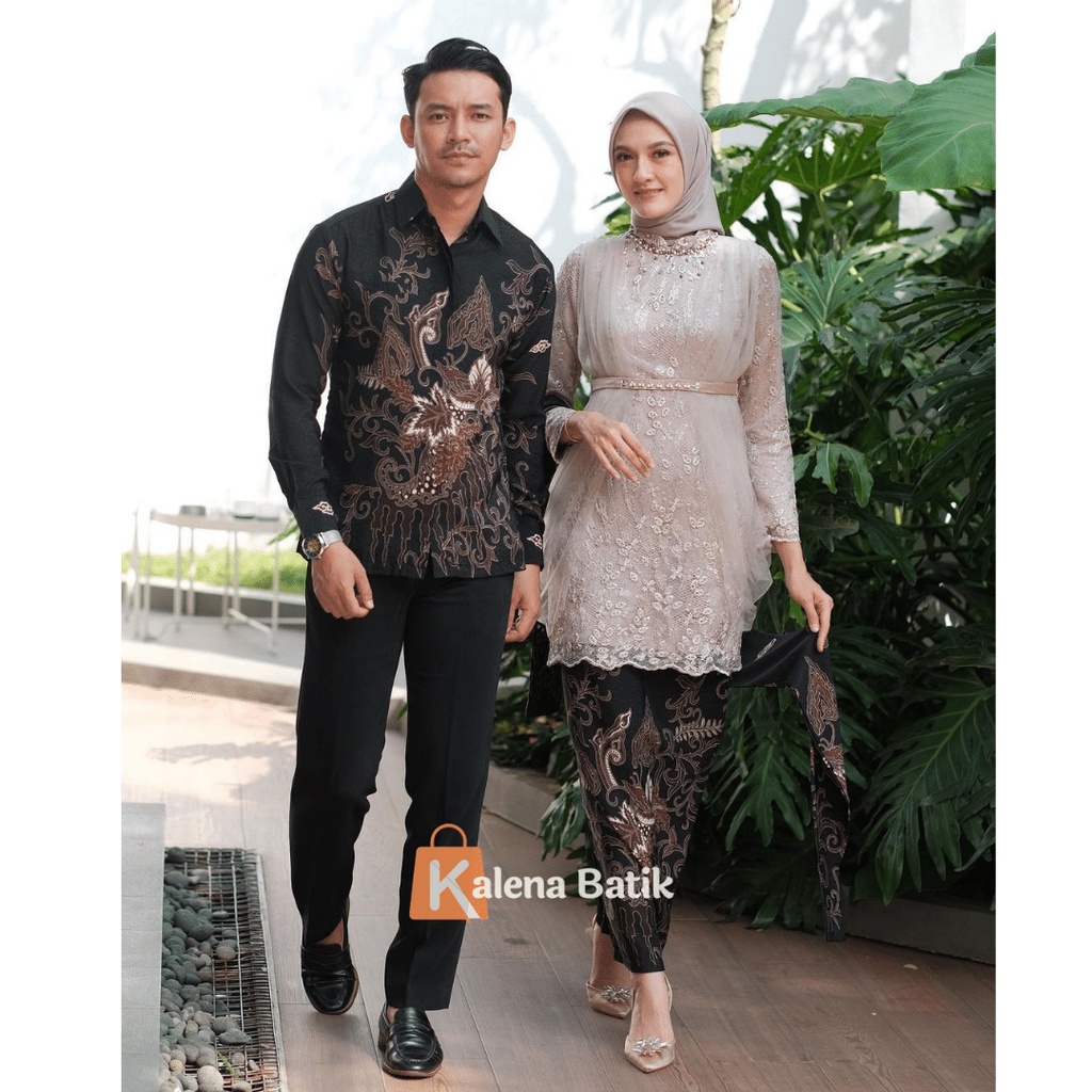 Kebaya Couple Madina Series Kebaya Wisuda Lamaran Tunangan Set Tunik Batik Baju Couple Kondangan Terbaru 2023