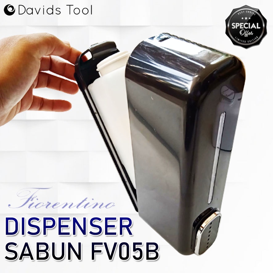 Soap Dispenser Tempat Sabun Cair Pump Dinding Tempel Mandi Shampo Sampo Cuci Fiorentino FV05