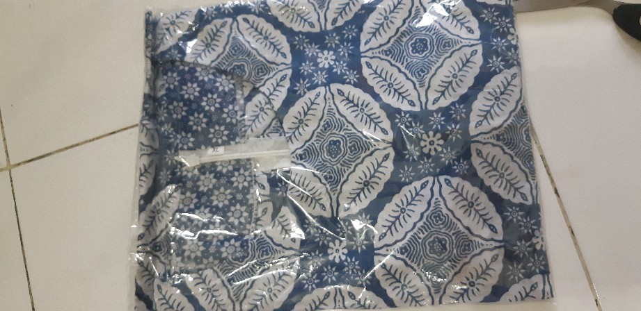 Baju Batik Wanita Terbaru 2021 Blus Atasan Kerja Kawung Truntum Motif Indigo Style Tey-17