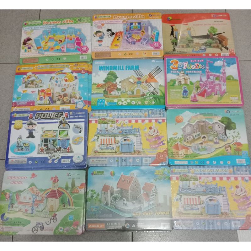 LYSASHOP - MAINAN EDUKASI ANAK PUZZLE 3D DIY BESAR/MELATIH MOTORIK KREATIFITAS KESABARAN IMAJINASI-7