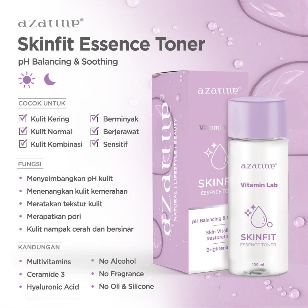 AZARINE Vitamin Lab Series Indonesia / Bubble On Me Mask Cleanser CBD Ampoule Skinfit Essence Toner