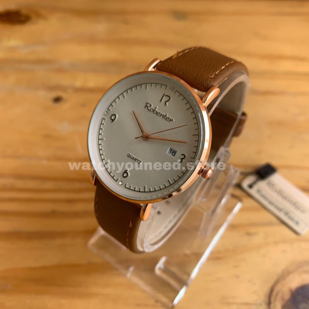 Jam Tangan Pria dan Wanita Robenter Unisex Jam Tangan Kasual Jam Tangan Elegan Original Rantai Kulit