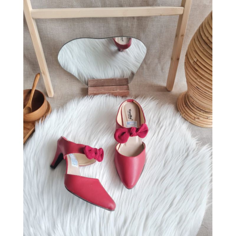 Hs 101 High Heels Tali bahan Sintetis 7cm Murah Berkualitas cocok Untuk Pesta