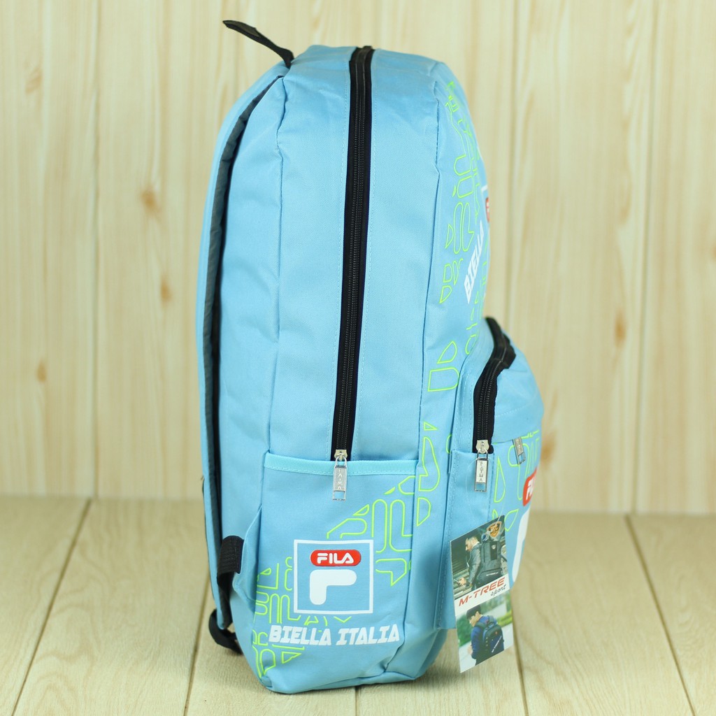 Tas Gendong Distro Biru Muda Terlaris Backpack Pria Ransel Gendong Awet Bahan Tebal Multifungsi