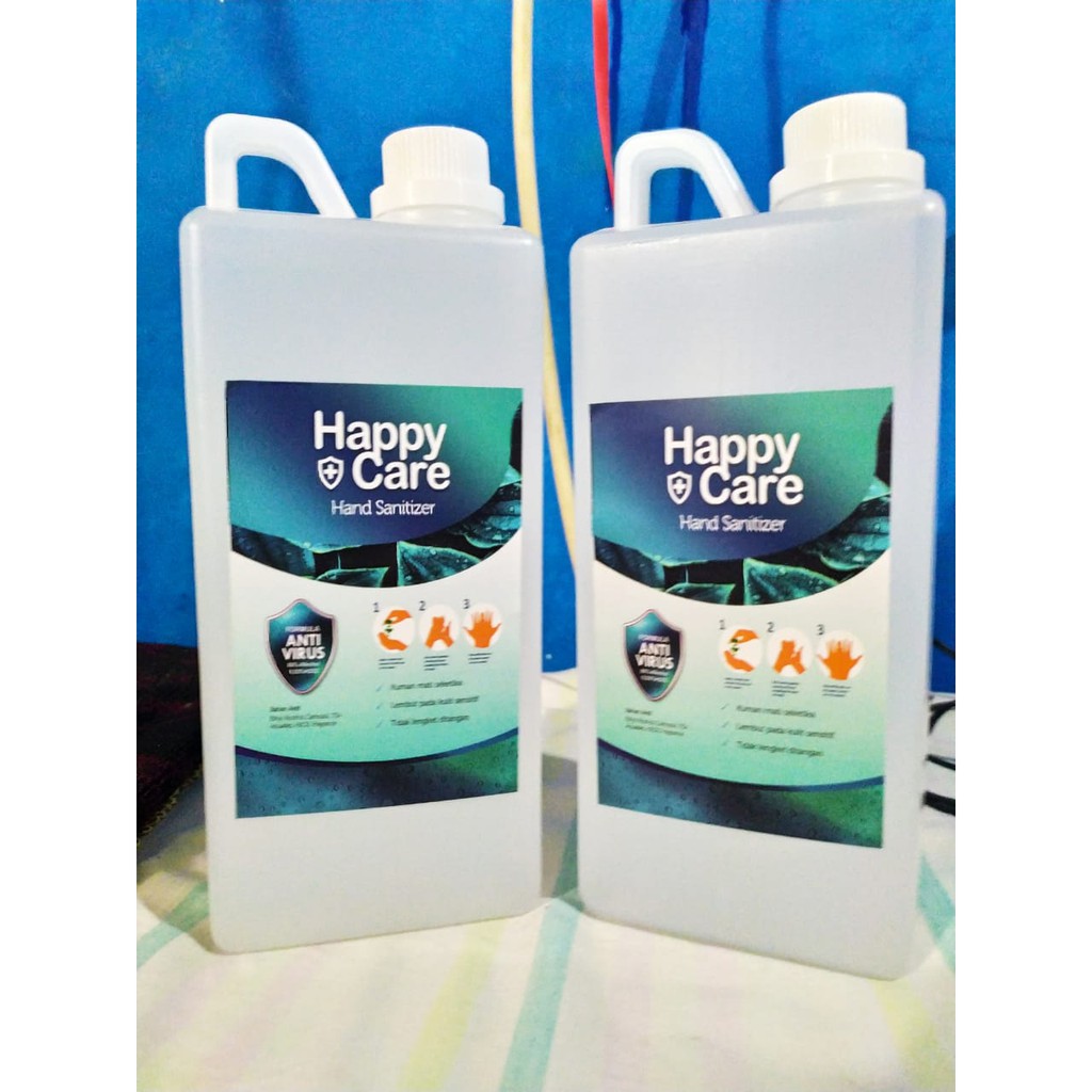 Happy Care Gel Hand Sanitizer 1 liter alkohol 80% | Shopee