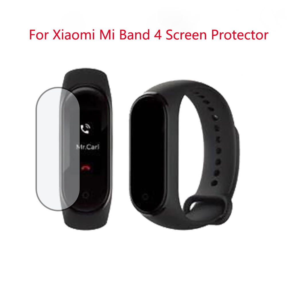 Pelindung Layar Anti Gores Bahan Tpu Nano Lembut Untuk Smartband Xiaomi Mi Band 4