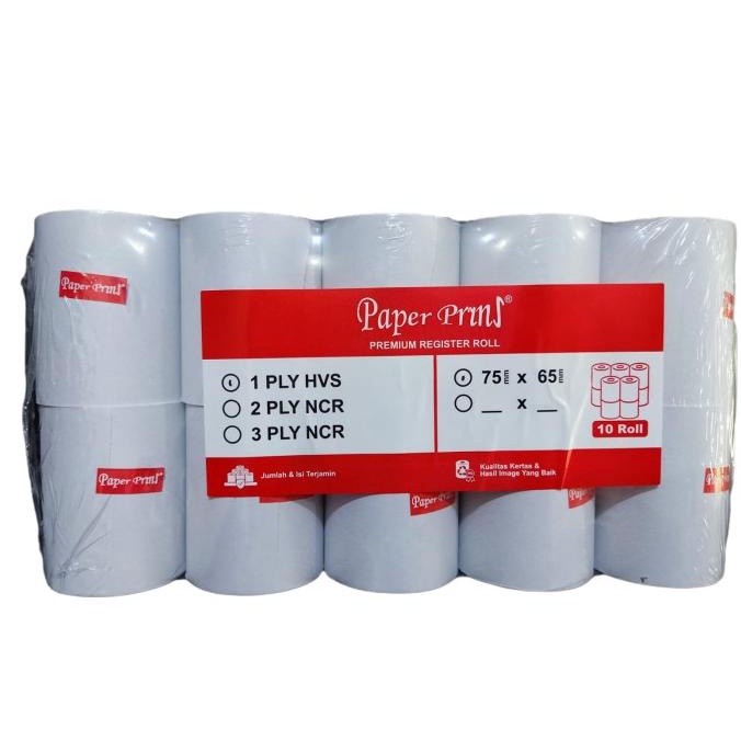 

*#*#*#] Telstruk 75 x 65 1 ply paperprint isi 10 roll
