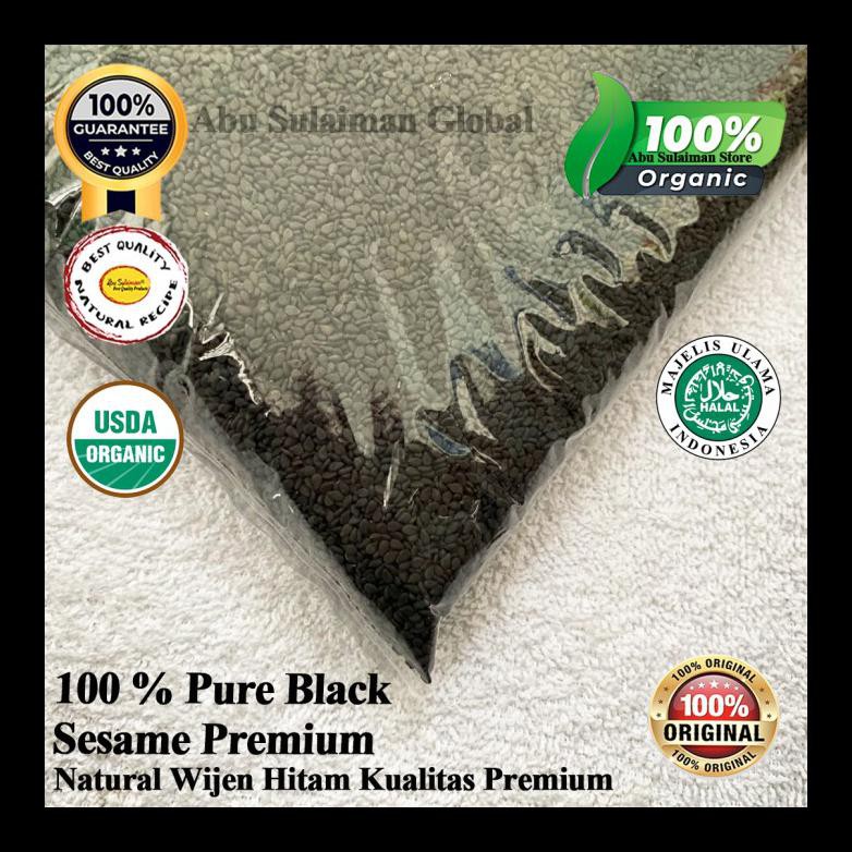 

STOK BARU! WIJEN HITAM BLACK SESAME 1 KG BIJI WIJEN HITAM ORGANIK PREMIUM HALAL PALING MURAH