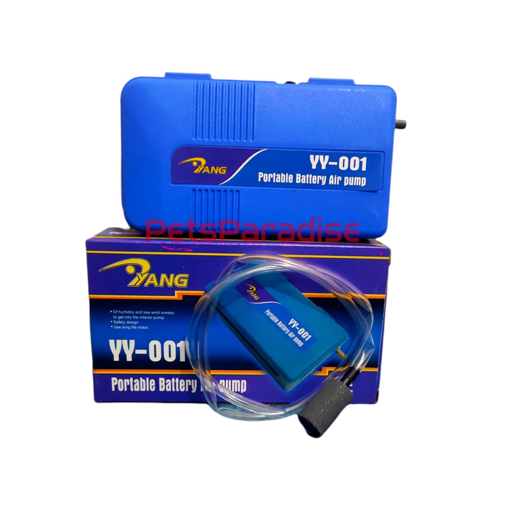 Mesin Portable YANG YY 001 Aerator Air Pump Baterai Battery Aquarium