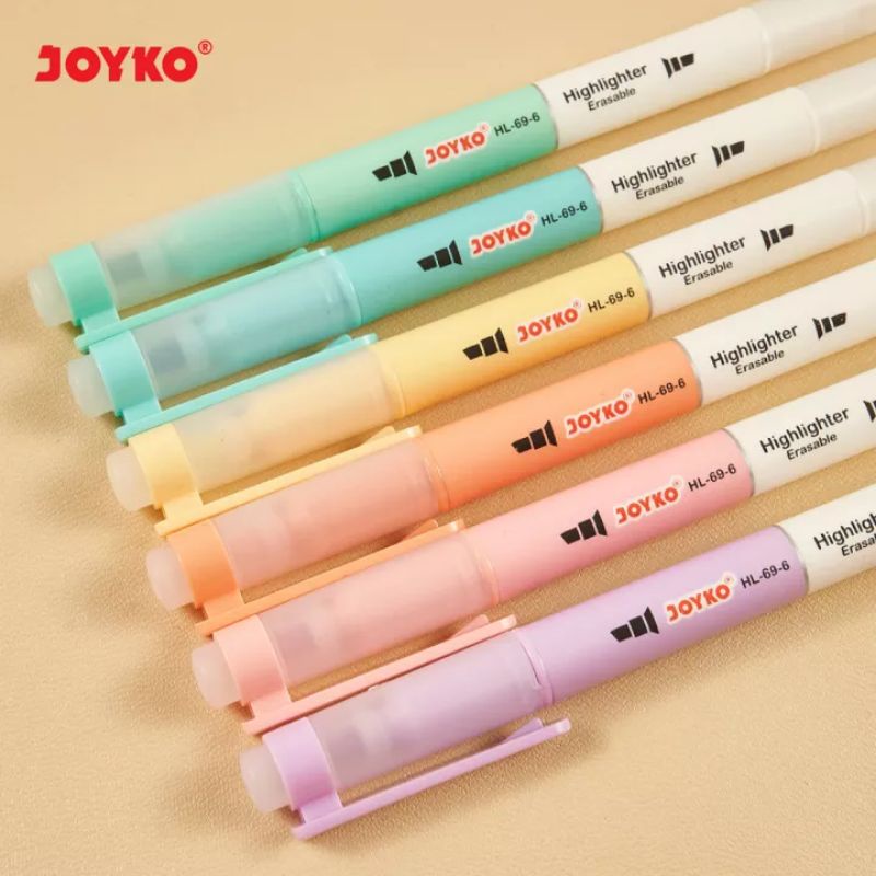 

ERASABLE HIGHLIGHTER | STABILLO DAPAT DIHAPUS JOYKO HL-69 ISI 6 WARNA