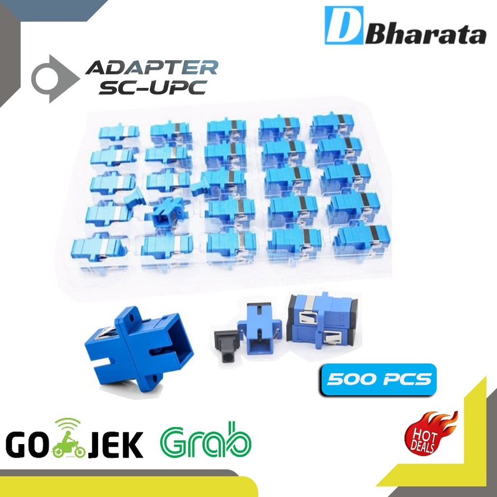 [𝗛𝗶𝗴𝗵 𝗤𝘂𝗮𝗹𝗶𝘁𝘆] Adapter SC UPC Sambungan Konektor Fiber Optik Connector 500 pcs