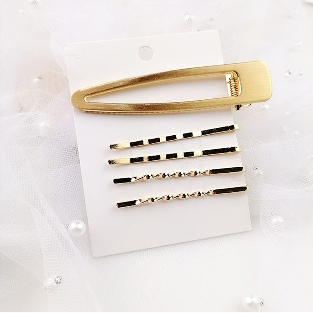 JEPITAN KOREA SET HAIR PIN BOBBY PIN GOLD