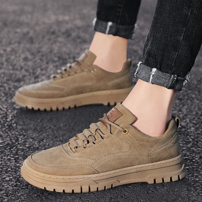 Sepatu Skate Model Baru Musim Gugur Musim Dingin 2021 Sepatu Kerja Pria Sepatu Kulit Kasual Berukura