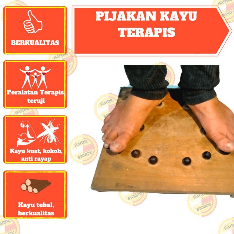Papan Injak / Injakan / Pijakan Kayu Cocok Untuk Terapi / Kesehatan / Pijat Refleksi Kaki Bahan Dijamin Kuat Tebal dan Berkualitas