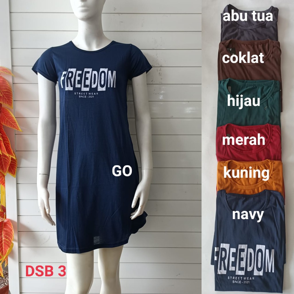 gof DS BEVERLY 2 Dress Daster Wanita Casual Lengan Pendek - one size