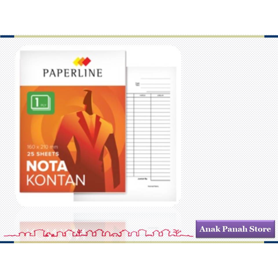 

Nota kontan Besar 1 Ply HVS Merk Paperline ( Isi 10 buku )
