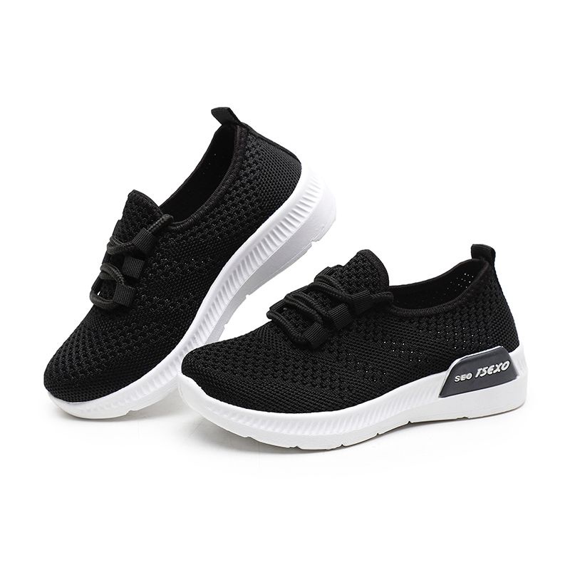 [GROSIR][COD] SEVEN_DAY SEPATU RAJUT SLIP ON SEPATU RAJUT ANAK-ANAK HITAM WM2310