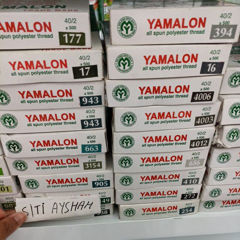 Yamalon benang jahit 12 biji biru tua