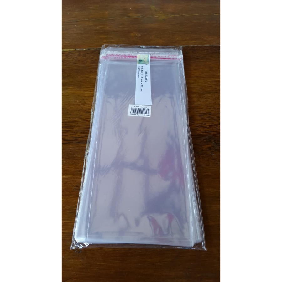 

Plastik Opp 11,5 x 26 Isi 100pcs Souvenir Plastik Plastik Kemasan Klip Bening 25-1119