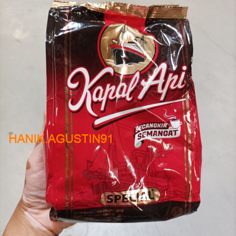 

Kapal Api Spesial 380gr/ Kapal Api Kopi spesial / Kapal Api Spesial Kopi Bubuk 380gr
