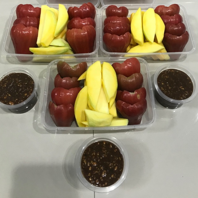 

Rujak mangga & jambu mix
