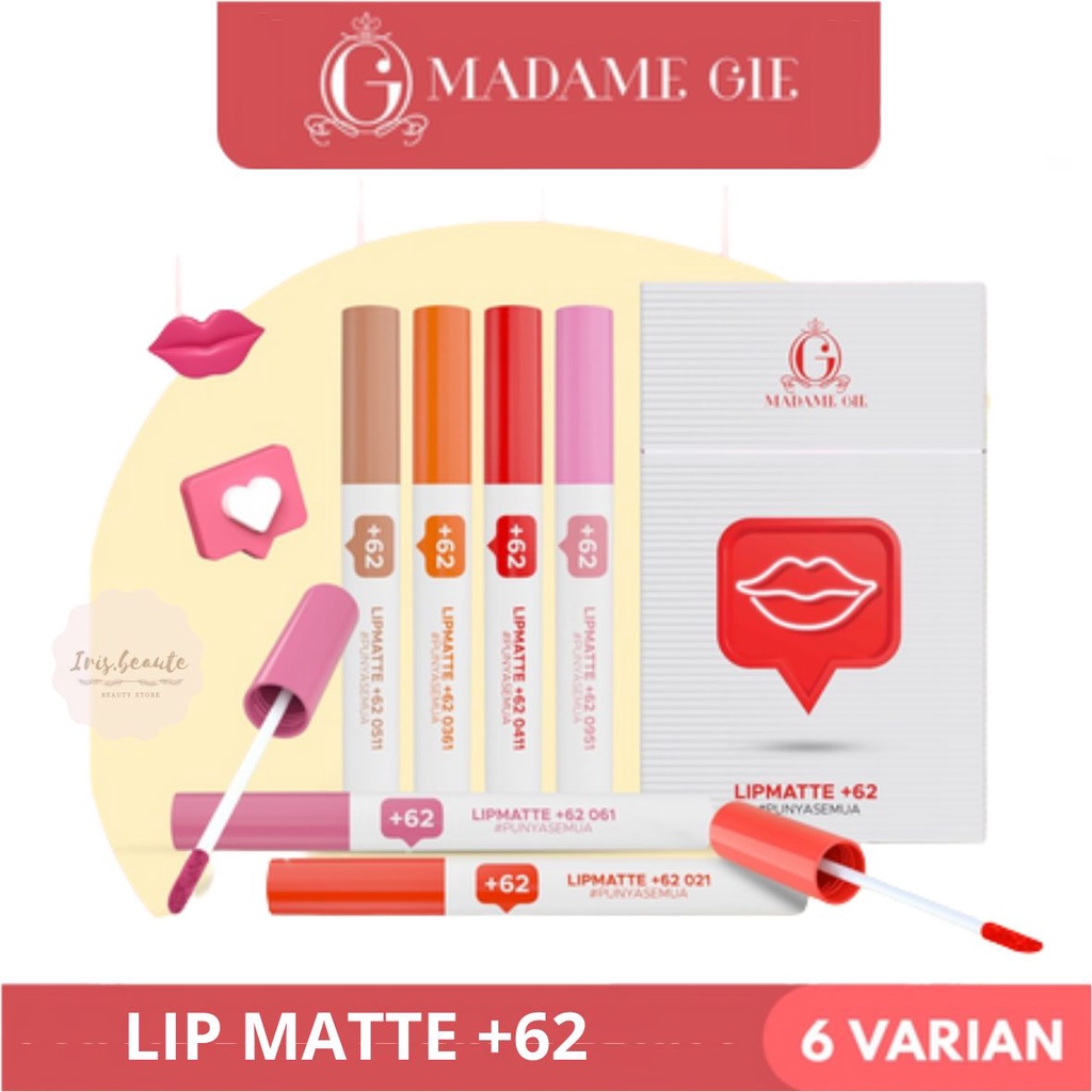 MADAME GIE Lip Matte +62 / Lipstick Lip Cream Madame Gie