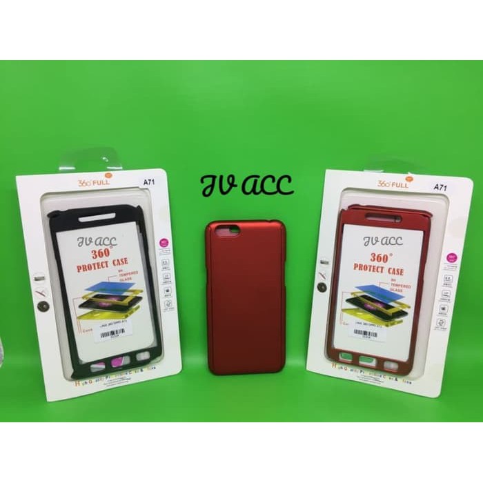 CASE 360 + TEMPERED GLASS OPPO A83 / A71 / F5 / F1S / A59 / A39 / A57 / F3 PLUS