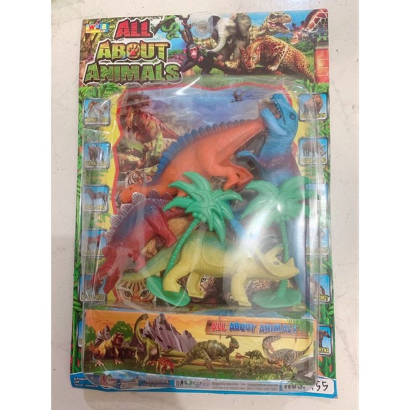 WJS 156 Mainan Anak Kecil Hewan Dinosaurus, Banteng dan Hewan Bercula/Mainan Anak Anak