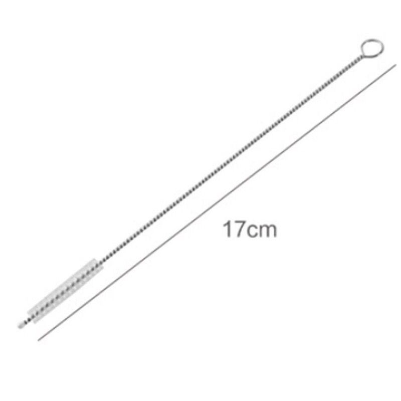 Sedotan Stainless Steel /Sikat Sedotan stainless Pembersih Dot Brush Straw Kawat Bengkok Lurus Panjang Alat Pembersih Gelas Bulu Halus Food Grade