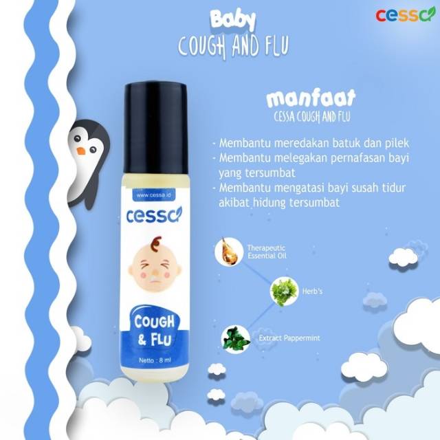 Cessa Cough N Flu Minyak Telon Untuk Meredakan Batuk Pilek Untuk Usia 0 2 Tahun Shopee Indonesia