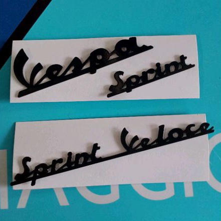 Emblem Vespa sprint Veloce black chrome