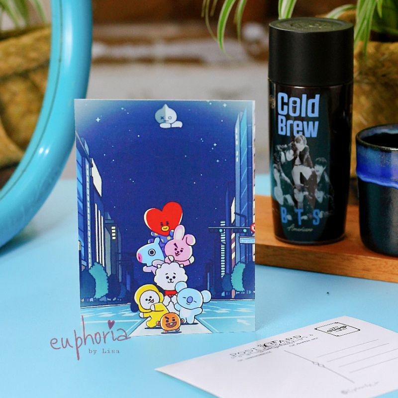 Jual Postcard Kartu Pos Kartu Ucapan Bt21 Shopee Indonesia 1454