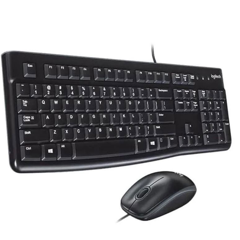 Logitech Desktop Combo Keyboard dan Mouse - MK120 - Black