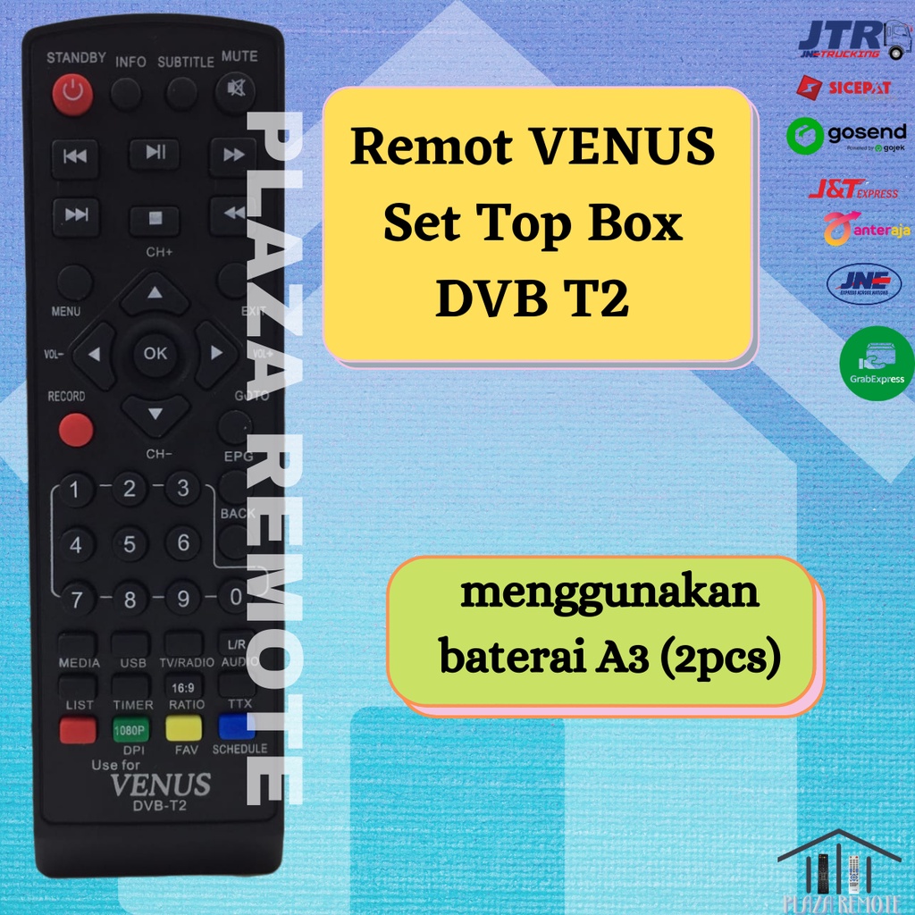 Remot / Remote Set Top Box DVB-T2 Venus Cabe Rawit / ecer dan grosir