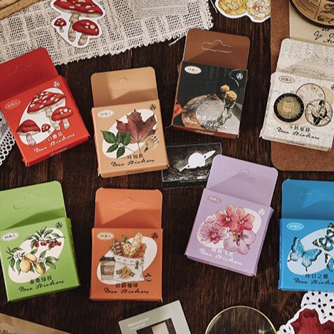 

46pcs Stiker Deco Aesthetic Cute Retro Dekorasi DIY