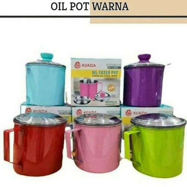 S3A_STORE OIL POT WADAH PENYIMPANAN MINYAK BEKAS JELANTAH  WARNA KUAIDA