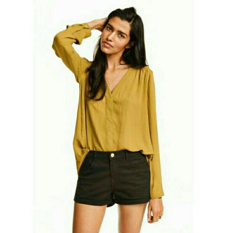 Blouse Wanita H&amp;M V Neck  Original Branded