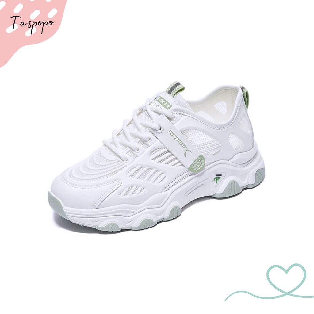 [Import] Taspopo 1014 Sepatu Sneaker Wanita Zigzag