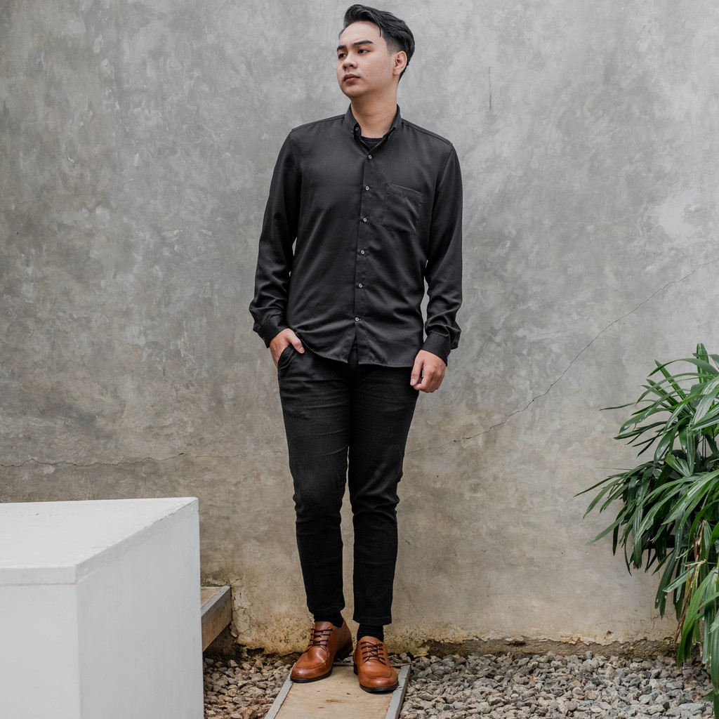 Seffield Brown | Sepatu Kulit Asli Coklat  Pria Casual Kerja Cowok Kantor Pantofel | Lvnatica x FORIND