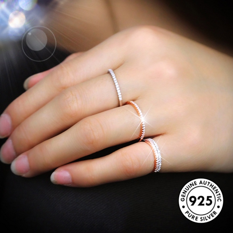 Cincin Sterling Silver 925 Model Terbuka Untuk Wanita